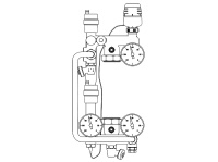 Узел смесительный Royal Thermo RoyalMix без насоса 1"