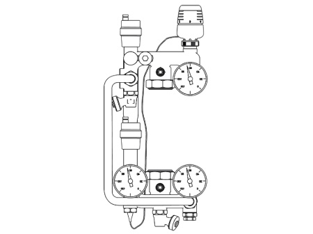 Узел смесительный Royal Thermo RoyalMix без насоса 1"